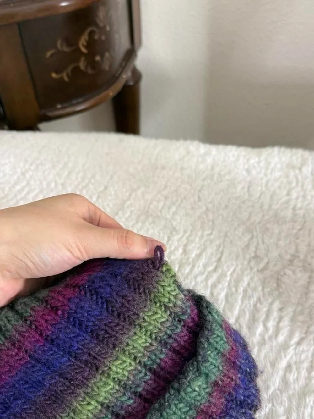 Whimsical twee grunge funky striped knit beanie